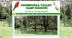 Desktop Screenshot of goomburravalleycampground.com.au